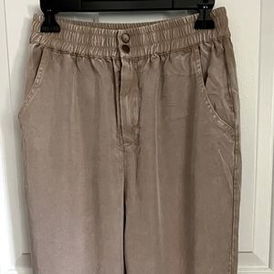 YFB tan Tencel joggers, size M. They will be perfect for your next trip